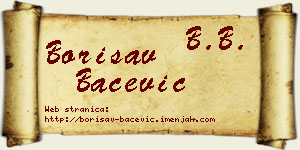 Borisav Bačević vizit kartica